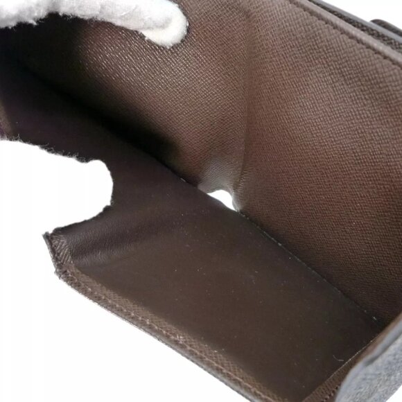 Authentic LOUIS VUITTON Portefeuille Elise Wallet N61654 Damier Ebene - Picture 10 of 12